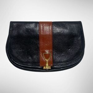 Vintage Women's Bifold Wallet Purse Black Brown Soft Genuine Leather Retro Style